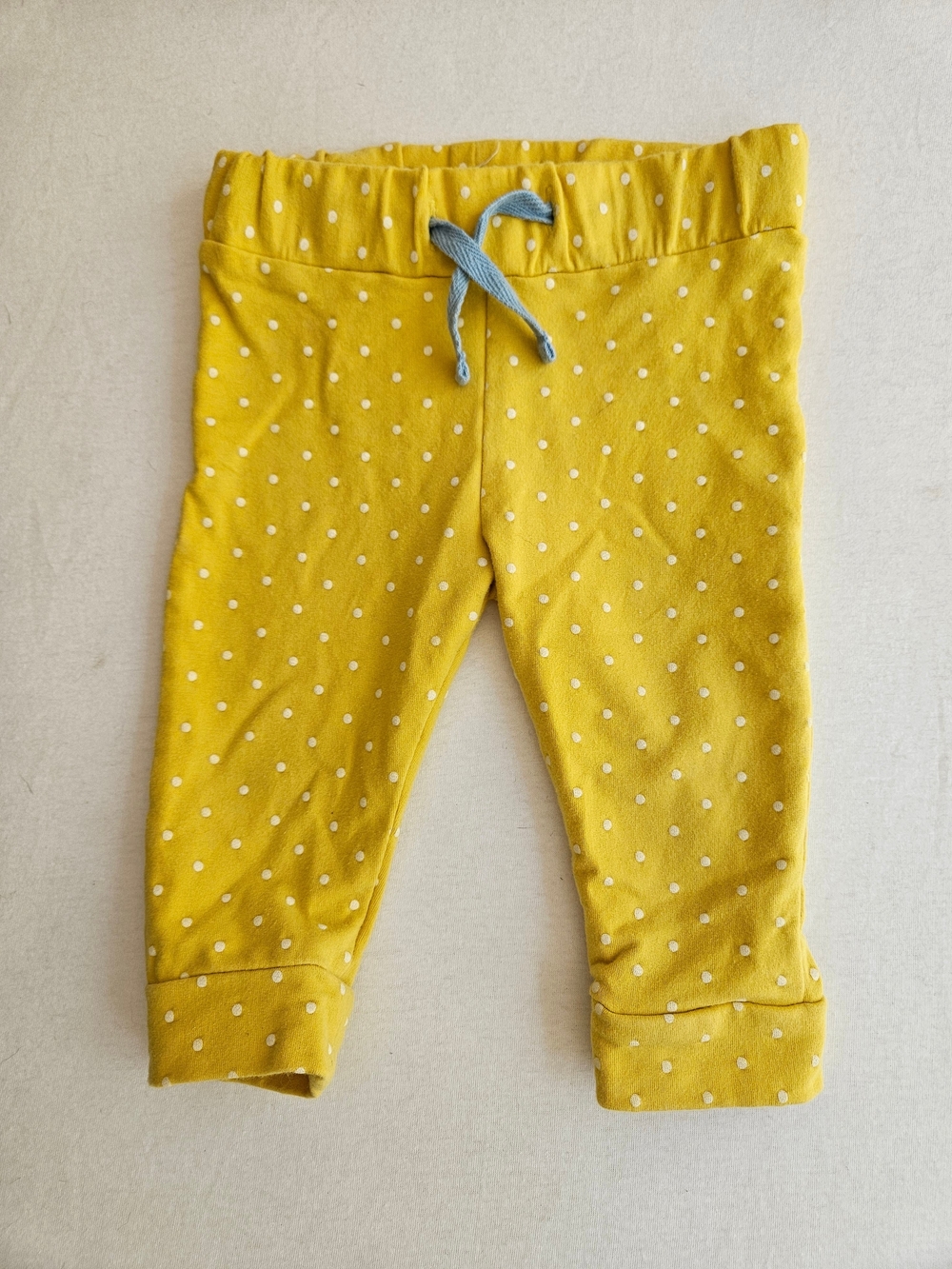 Baby Boden 6–9M Yellow Polka Dot Joggers